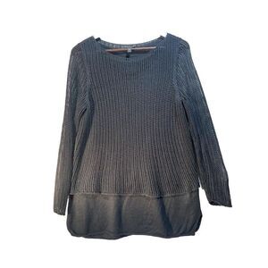 Black Eileen Fischer‎ M 100% Linen Top